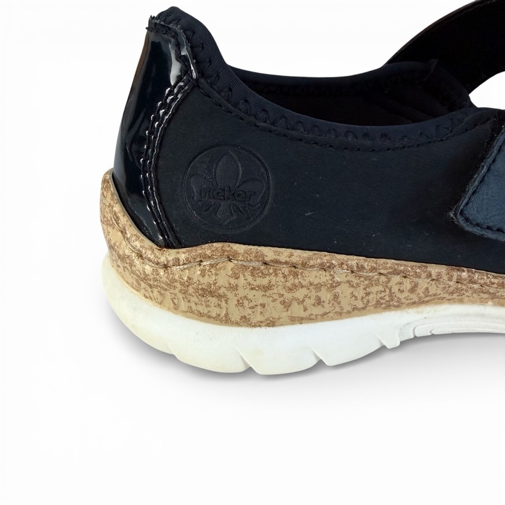 RIEKER navy blue mary jane comfort ballet flats 38 us 7 - Picture 7 of 11